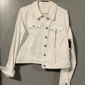 [ CELEBRITY PINK WHITE JEAN JACKET ]